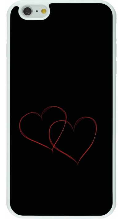 Coque iPhone 6 Plus / 6s Plus - Silicone rigide blanc Valentine 2023 attached heart