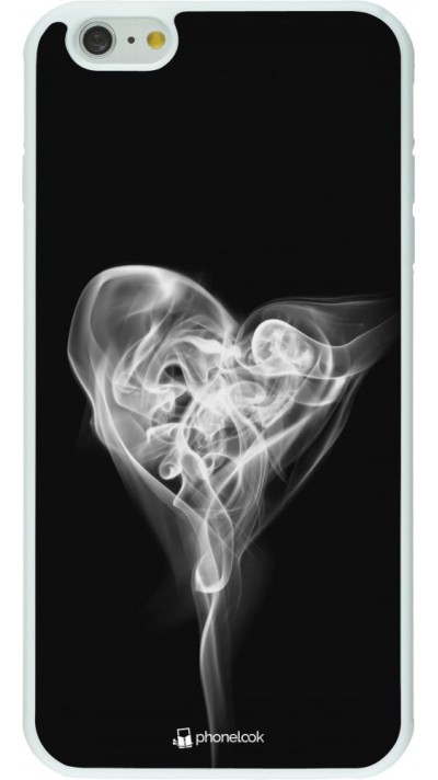 Coque iPhone 6 Plus / 6s Plus - Silicone rigide blanc Valentine 2022 Black Smoke