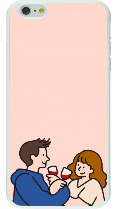 Coque iPhone 6 Plus / 6s Plus - Silicone rigide blanc Valentine 2023 apero lovers