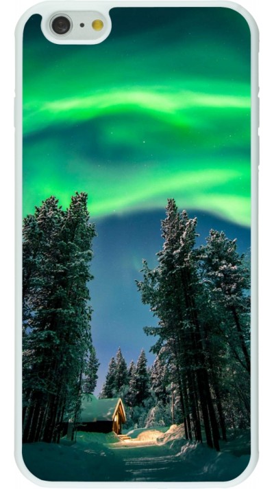 Coque iPhone 6 Plus / 6s Plus - Silicone rigide blanc Winter 22 Northern Lights