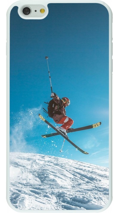 Coque iPhone 6 Plus / 6s Plus - Silicone rigide blanc Winter 22 Ski Jump