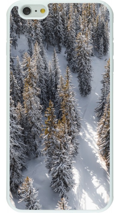 Coque iPhone 6 Plus / 6s Plus - Silicone rigide blanc Winter 22 snowy forest