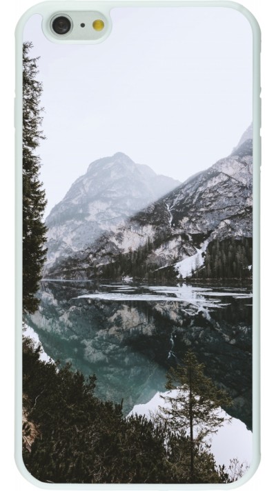 Coque iPhone 6 Plus / 6s Plus - Silicone rigide blanc Winter 22 snowy mountain and lake