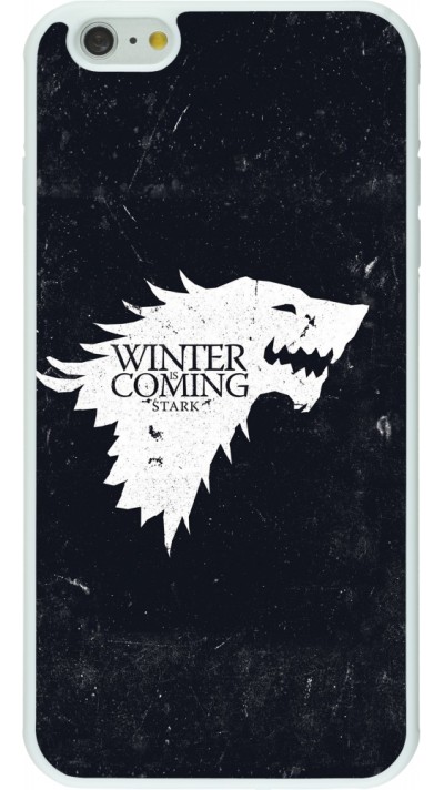 Coque iPhone 6 Plus / 6s Plus - Silicone rigide blanc Winter is coming Stark