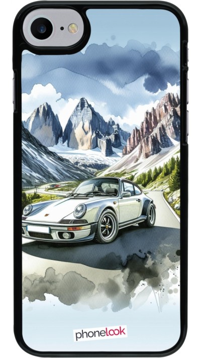 Coque iPhone 7 / 8 / SE (2020, 2022) - Porsche 911 Mountain Watercolor