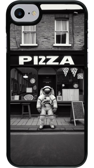 Coque iPhone 7 / 8 / SE (2020, 2022) - Astronaute devant une Pizzeria