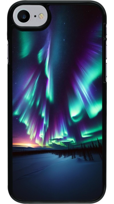 Coque iPhone 7 / 8 / SE (2020, 2022) - Aurore Boréale Étincelante
