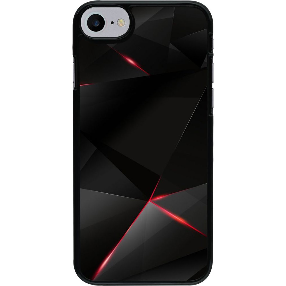 Hülle iPhone 7 / 8 / SE (2020, 2022) - Black Red Lines