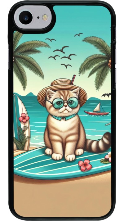 Coque iPhone 7 / 8 / SE (2020, 2022) - Chat Surf Style