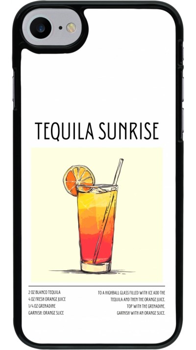 iPhone 7 / 8 / SE (2020, 2022) Case Hülle - Cocktail Rezept Tequila Sunrise