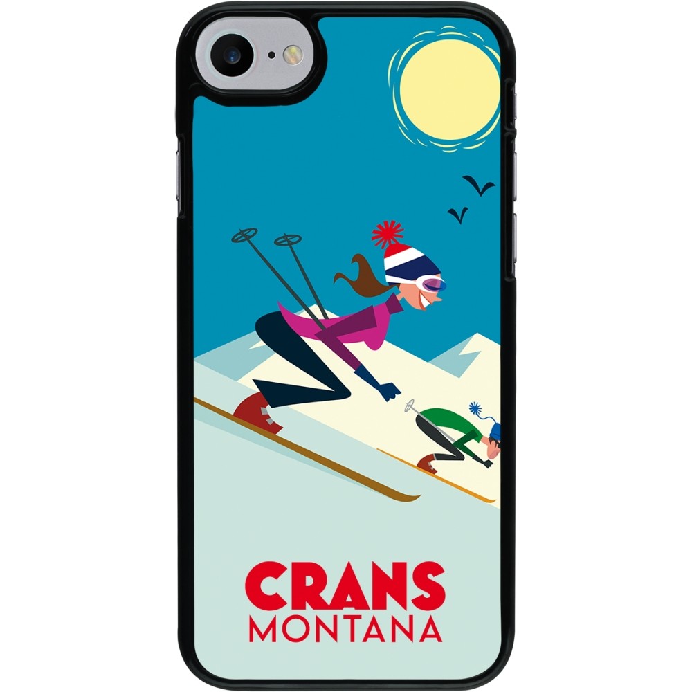 iPhone 7 / 8 / SE (2020, 2022) Case Hülle - Crans-Montana Ski Downhill