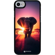 iPhone 7 / 8 / SE (2020, 2022) Case Hülle - Elefant Sonnenaufgang Schönheit