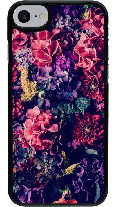 Coque iPhone 7 / 8 / SE (2020, 2022) - Flowers Dark