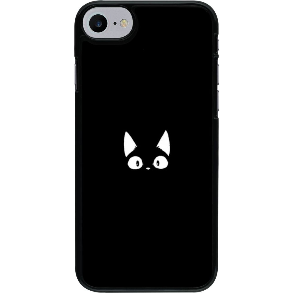 Coque iPhone 7 / 8 / SE (2020, 2022) - Funny cat on black