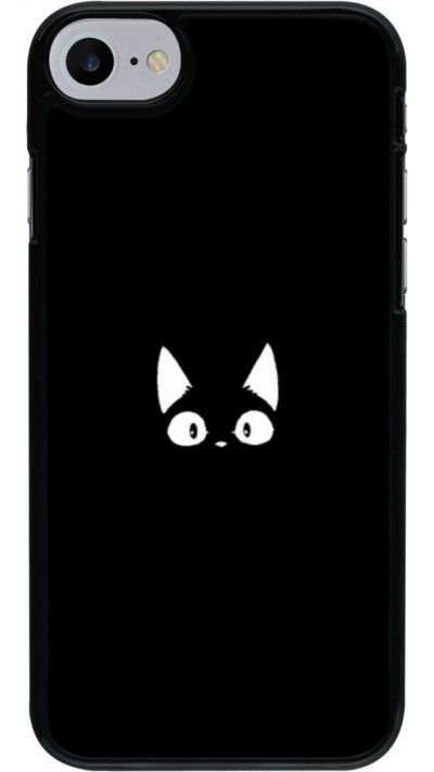 Hülle iPhone 7 / 8 / SE (2020, 2022) - Funny cat on black