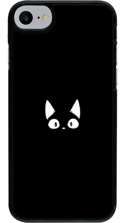 Coque iPhone 7 / 8 / SE (2020, 2022) - Funny cat on black