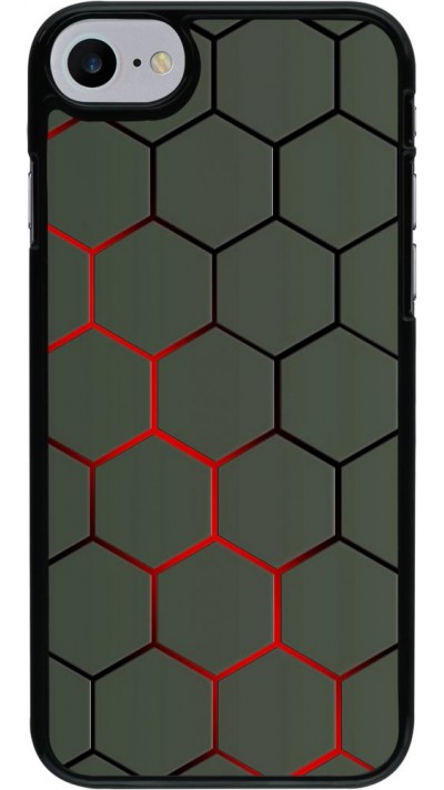 Coque iPhone 7 / 8 / SE (2020, 2022) - Geometric Line red