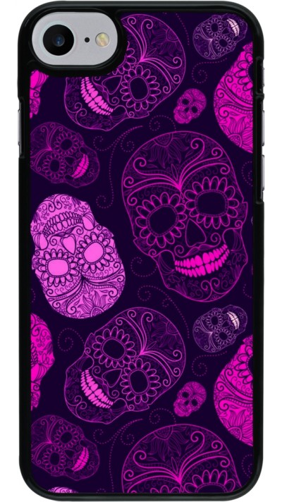 Coque iPhone 7 / 8 / SE (2020, 2022) - Halloween 2023 pink skulls