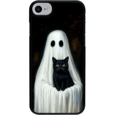 iPhone 7 / 8 / SE (2020, 2022) Case Hülle - Halloween 2025 Ghost with black cat