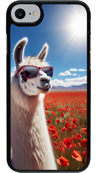 Coque iPhone 7 / 8 / SE (2020, 2022) - Lama Chic en Coquelicot