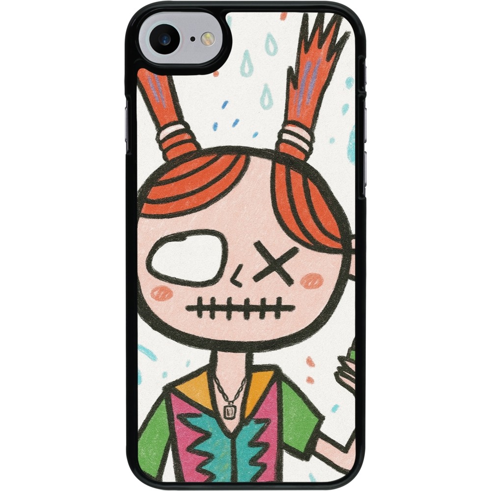 iPhone 7 / 8 / SE (2020, 2022) Case Hülle - Little Girl Sketch