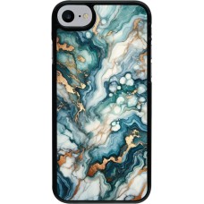 iPhone 7 / 8 / SE (2020, 2022) Case Hülle - Grüner Blauer Goldener Marmor