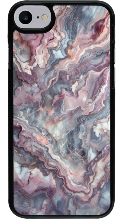 iPhone 7 / 8 / SE (2020, 2022) Case Hülle - Violetter silberner Marmor
