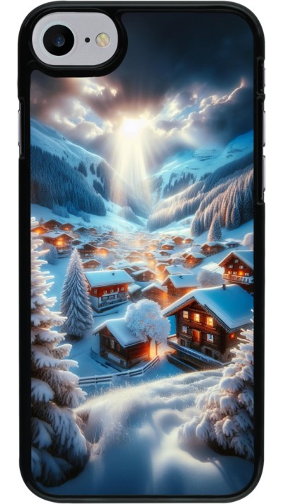 iPhone 7 / 8 / SE (2020, 2022) Case Hülle - Berg Schnee Licht