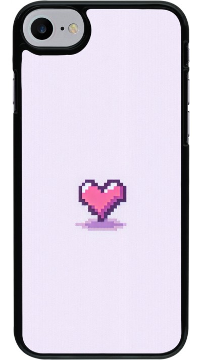 Coque iPhone 7 / 8 / SE (2020, 2022) - Pixel Coeur Violet Clair