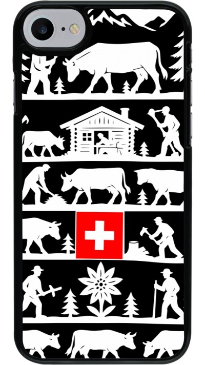 Coque iPhone 7 / 8 / SE (2020, 2022) - Poya Suisse 1 noir