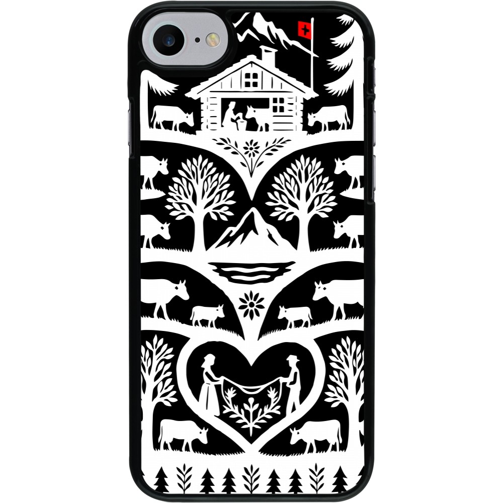 Coque iPhone 7 / 8 / SE (2020, 2022) - Poya Suisse 2 noir