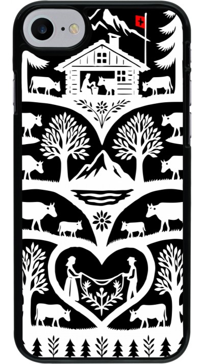 Coque iPhone 7 / 8 / SE (2020, 2022) - Poya Suisse 2 noir