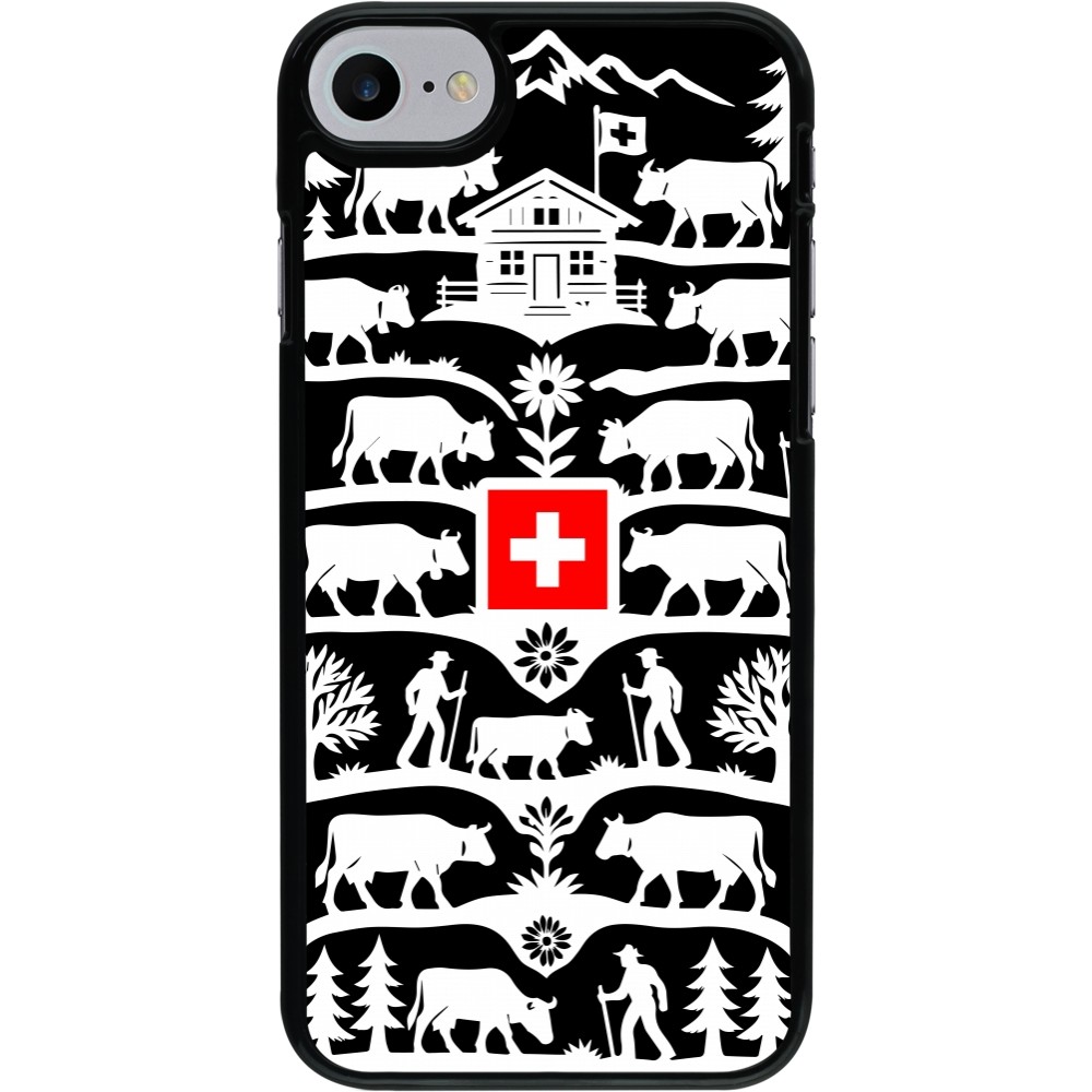 Coque iPhone 7 / 8 / SE (2020, 2022) - Poya Suisse 3 noir