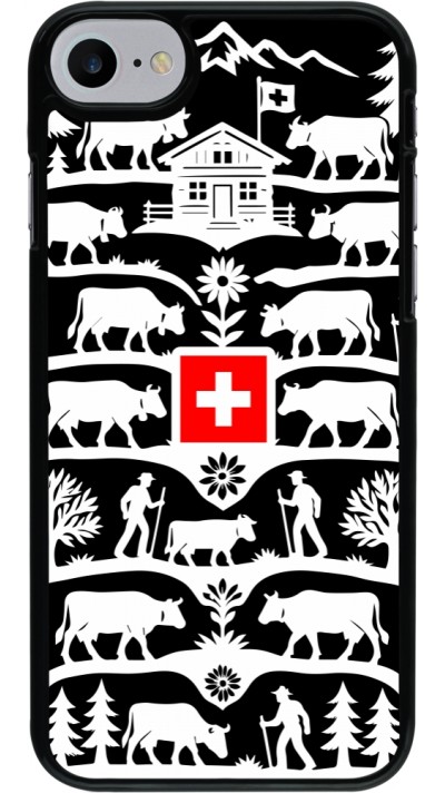 Coque iPhone 7 / 8 / SE (2020, 2022) - Poya Suisse 3 noir