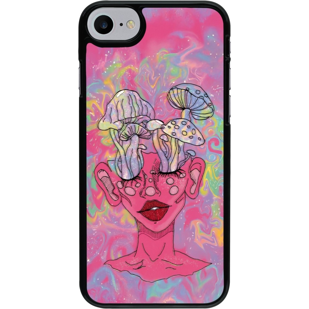 iPhone 7 / 8 / SE (2020, 2022) Case Hülle - Psychedelic pink mushroom