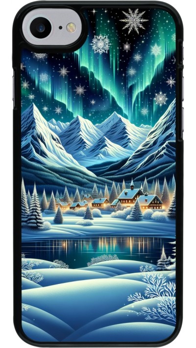 Coque iPhone 7 / 8 / SE (2020, 2022) - Snowy Mountain Village Lake night