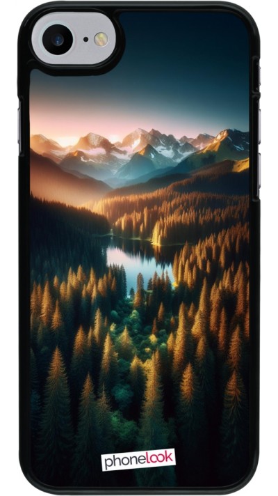 iPhone 7 / 8 / SE (2020, 2022) Case Hülle - Sonnenuntergang Waldsee