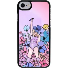 Coque iPhone 7 / 8 / SE (2020, 2022) - Taylor Swift Sketch - Pink