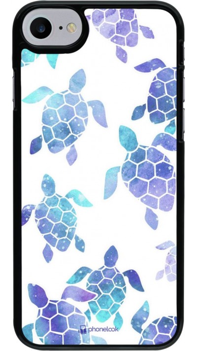 Coque iPhone 7 / 8 / SE (2020, 2022) - Turtles pattern watercolor