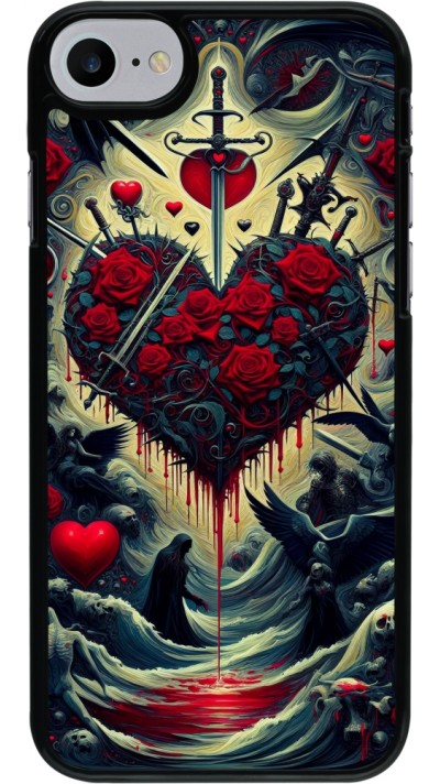 Coque iPhone 7 / 8 / SE (2020, 2022) - Dark Love Coeur Sang