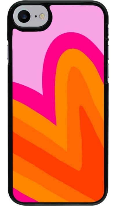 Coque iPhone 7 / 8 / SE (2020, 2022) - Valentine 2024 heart gradient