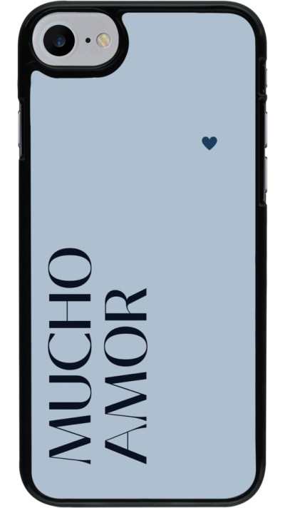 Coque iPhone 7 / 8 / SE (2020, 2022) - Valentine 2024 mucho amor azul