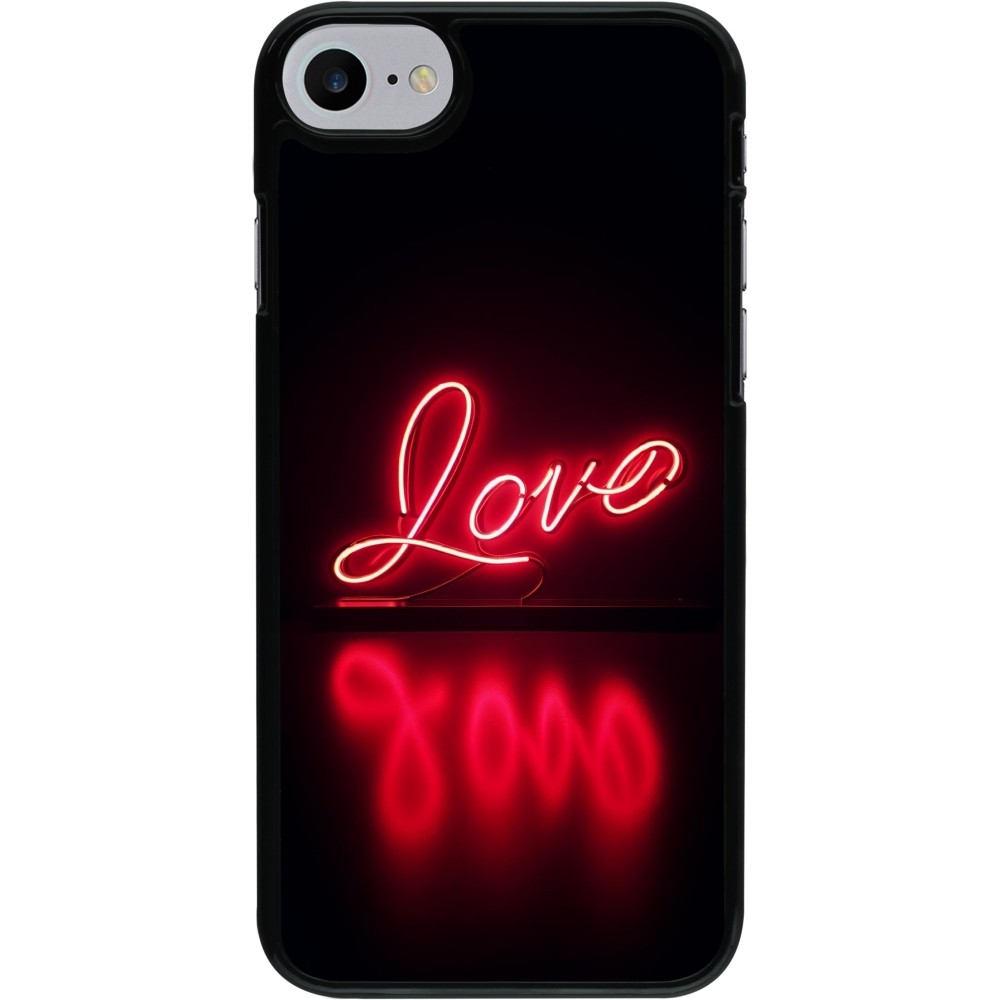 iPhone 7 / 8 / SE (2020, 2022) Case Hülle - Valentine 2025 Neon Liebe