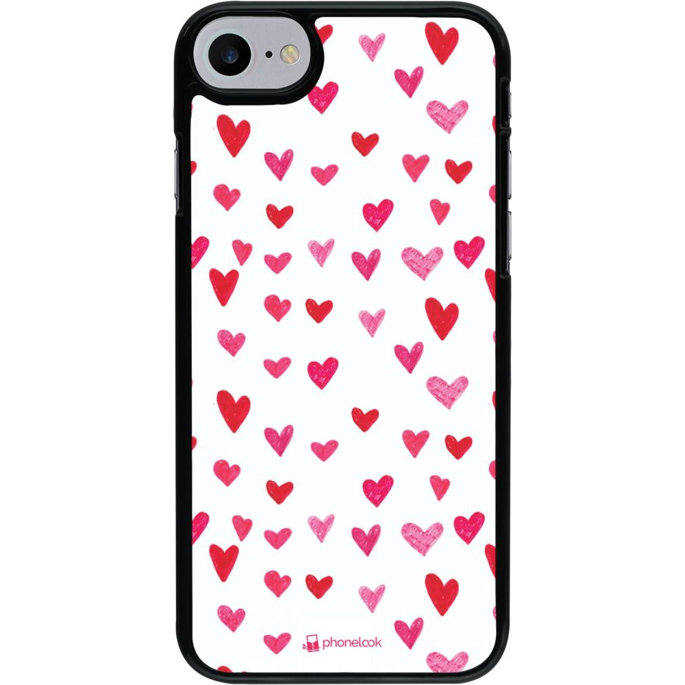 Coque iPhone 7 / 8 / SE (2020, 2022) - Valentine 2022 Many pink hearts