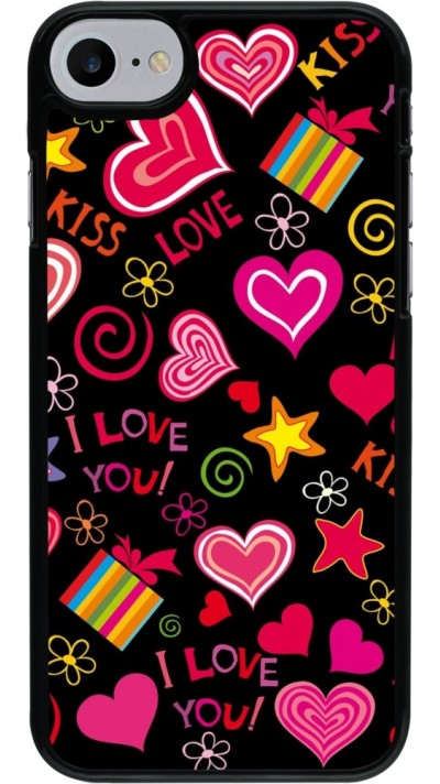 Coque iPhone 7 / 8 / SE (2020, 2022) - Valentine 2023 love symbols