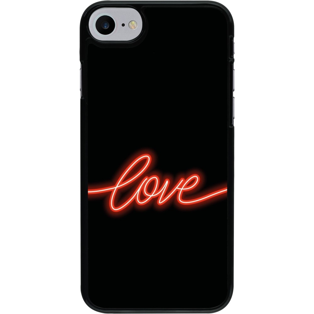 iPhone 7 / 8 / SE (2020, 2022) Case Hülle - Valentine 2023 neon love