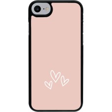 iPhone 7 / 8 / SE (2020, 2022) Case Hülle - Valentine 2023 three minimalist hearts