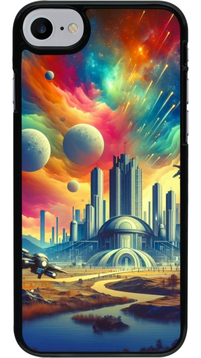 iPhone 7 / 8 / SE (2020, 2022) Case Hülle - Futuristische Stadt ausserhalb der Kuppel