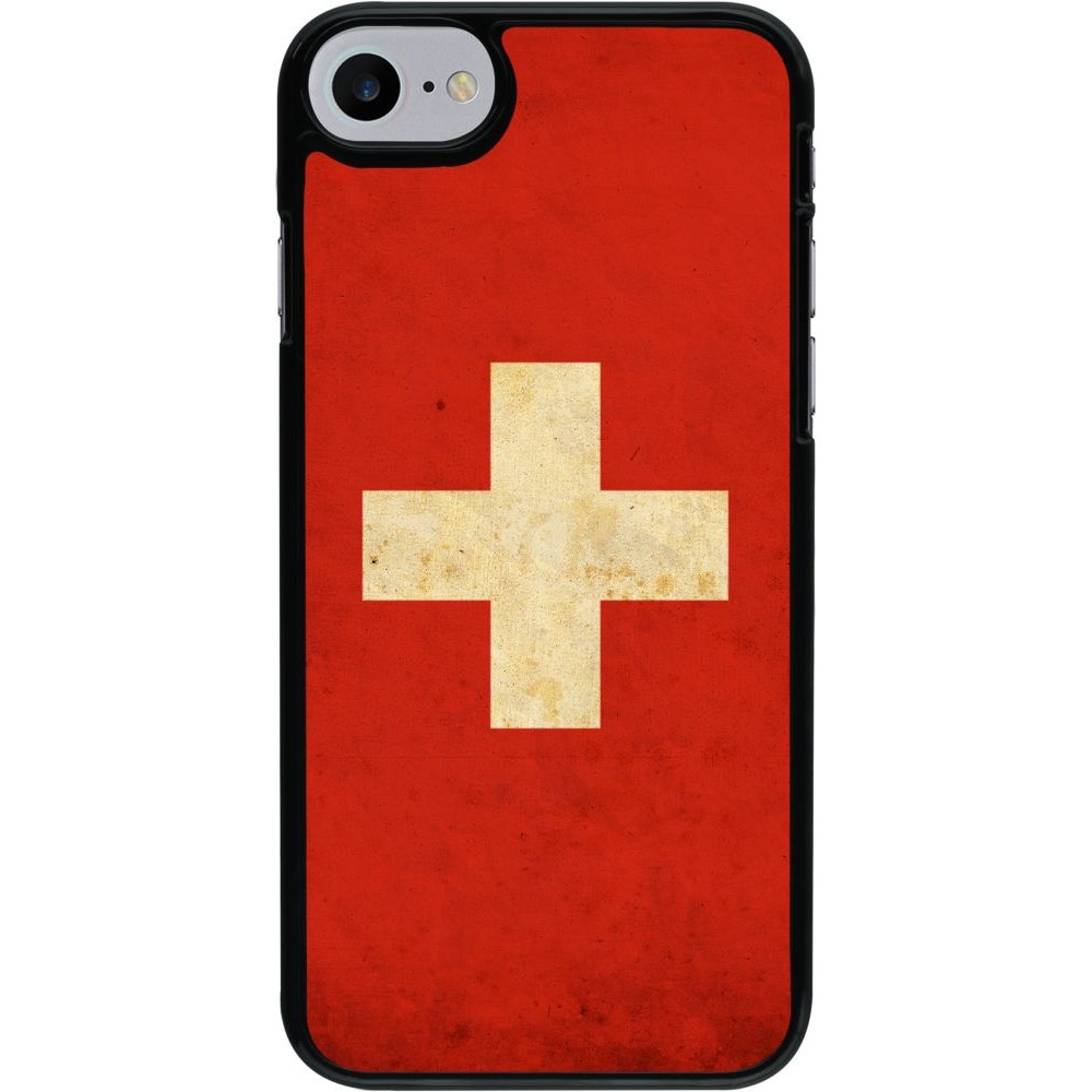 Coque iPhone 7 / 8 / SE (2020, 2022) - Vintage Flag SWISS
