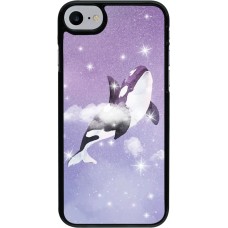 Coque iPhone 7 / 8 / SE (2020, 2022) - Whale in sparking stars